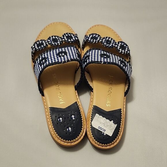 BRAND NEW JACK ROGER'S LEATHER SLIDE CAROLINE SANDALS - Picture 6 of 16